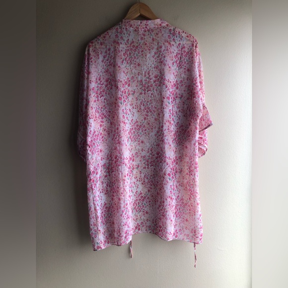NEW Flora Nikrooz Pink Blouse Floral Cardigan Top Size XS - Picture 4 of 8